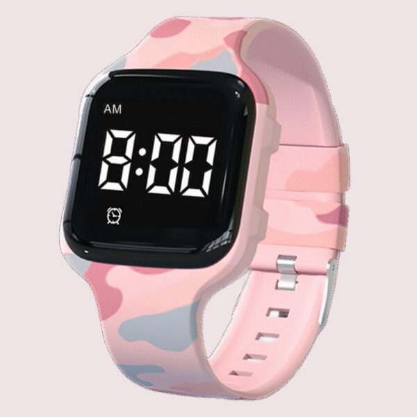 Plashorloge R15 - Roze camouflage