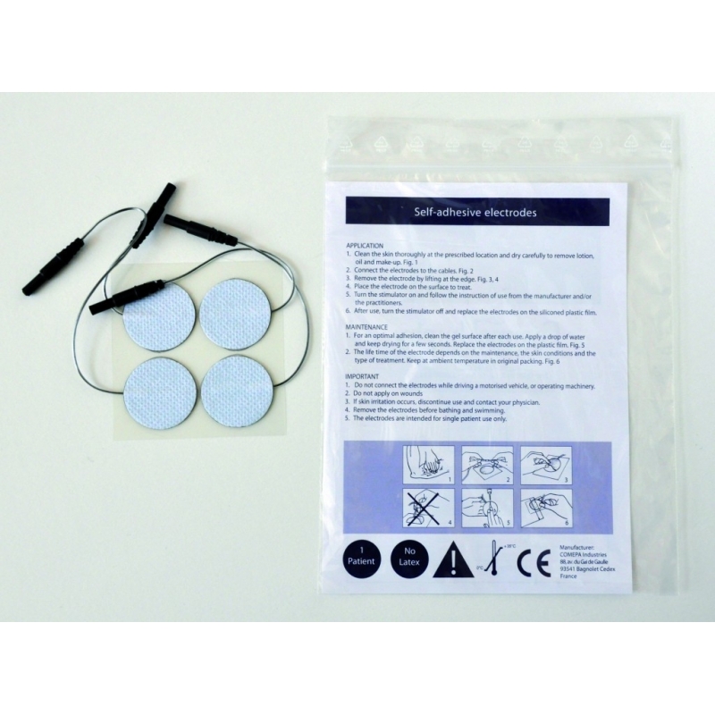 Electrodes rond 3,2 cm voor TENS - 1 set van 4