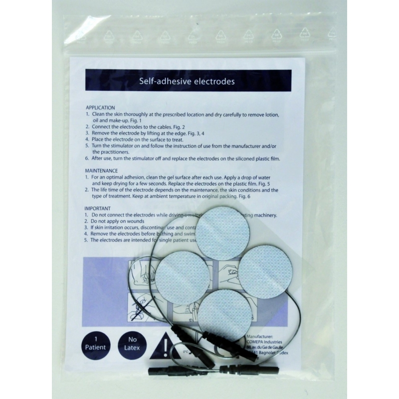 Electrodes rond 3,2 cm voor TENS - 1 set van 4 - Image 2